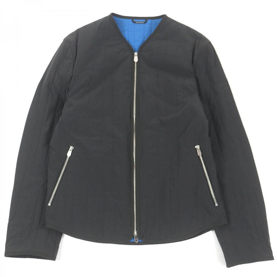 HERMES Jacket Main: 80% nylon, Main: 20% polyurethane, Part: 100% cotton, Filling: 100% polyester Charcoal Blue mens 46 Used Authentic