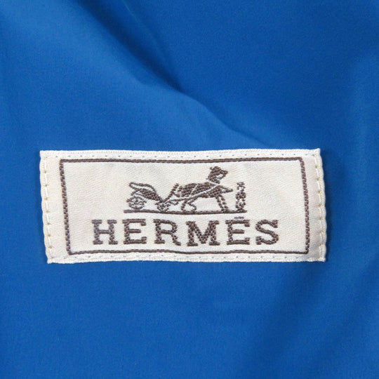 HERMES Jacket Main: 80% nylon, Main: 20% polyurethane, Part: 100% cotton, Filling: 100% polyester Charcoal Blue mens 46 Used Authentic