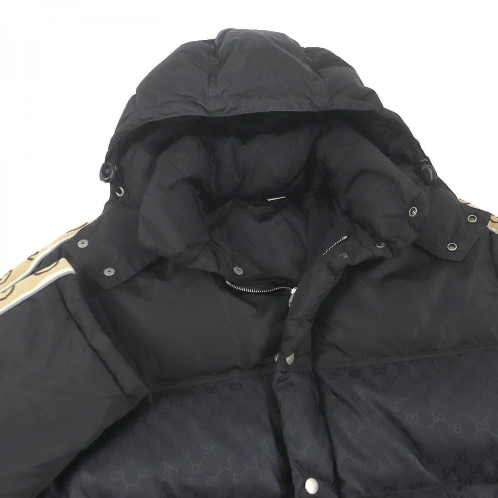 GUCCI down coat 603569 Main: 100% nylon, Filling: 90% down, Filling: 10% feather, Part: 100% wool, Part: 100% nylon black mens 50 Used Authentic