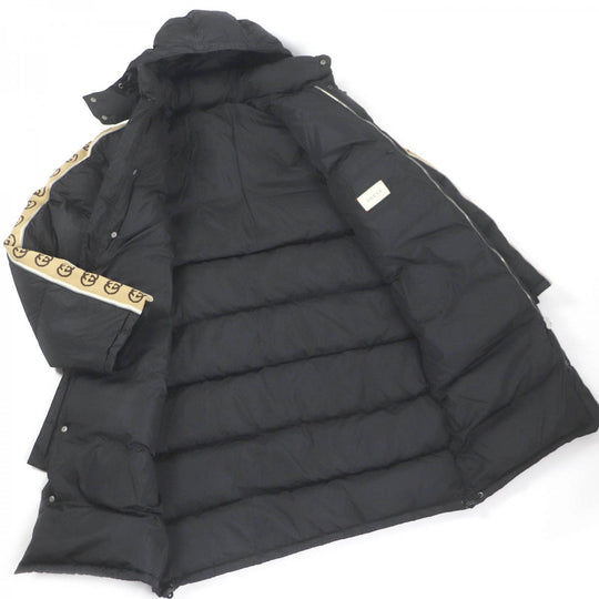 GUCCI down coat 603569 Main: 100% nylon, Filling: 90% down, Filling: 10% feather, Part: 100% wool, Part: 100% nylon black mens 50 Used Authentic