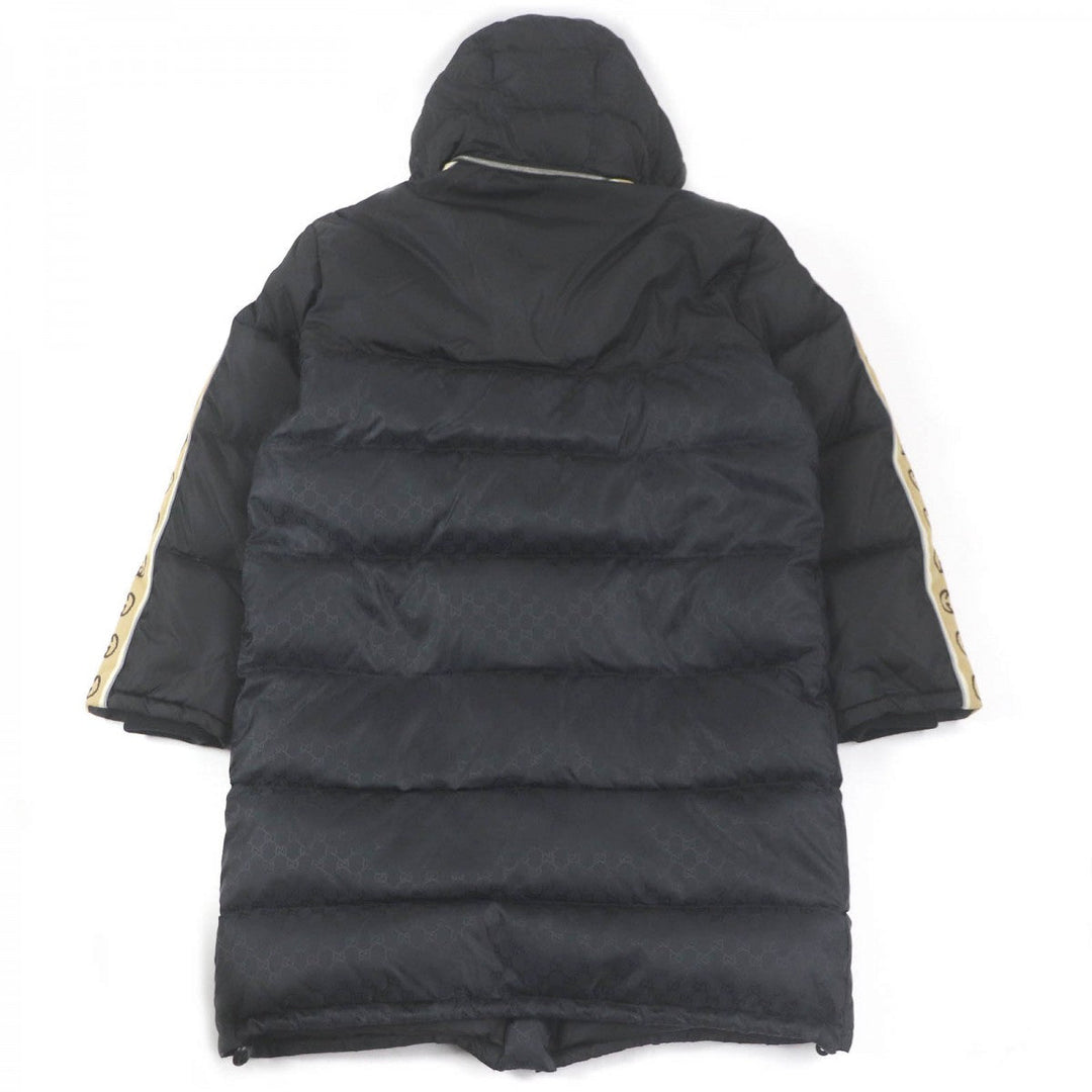 GUCCI down coat 603569 Main: 100% nylon, Filling: 90% down, Filling: 10% feather, Part: 100% wool, Part: 100% nylon black mens 50 Used Authentic