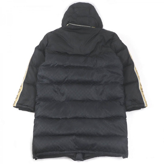 GUCCI down coat 603569 Main: 100% nylon, Filling: 90% down, Filling: 10% feather, Part: 100% wool, Part: 100% nylon black mens 50 Used Authentic