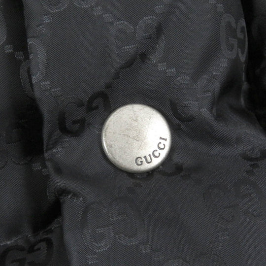 GUCCI down coat 603569 Main: 100% nylon, Filling: 90% down, Filling: 10% feather, Part: 100% wool, Part: 100% nylon black mens 50 Used Authentic