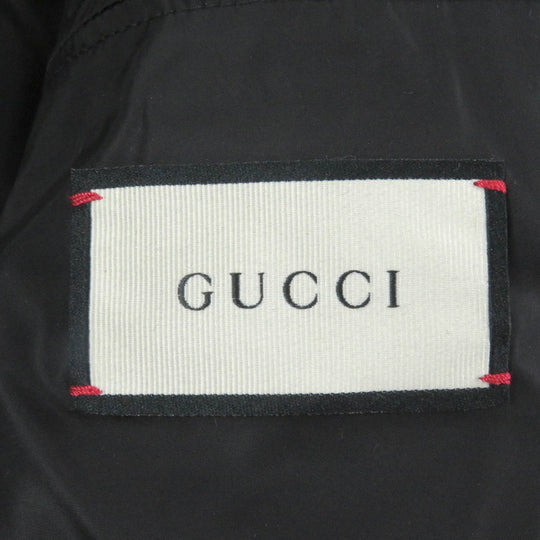 GUCCI down coat 603569 Main: 100% nylon, Filling: 90% down, Filling: 10% feather, Part: 100% wool, Part: 100% nylon black mens 50 Used Authentic