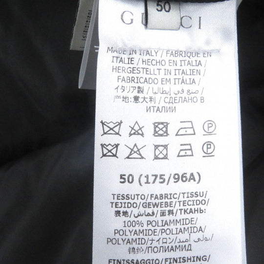 GUCCI down coat 603569 Main: 100% nylon, Filling: 90% down, Filling: 10% feather, Part: 100% wool, Part: 100% nylon black mens 50 Used Authentic