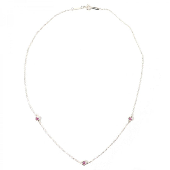 TIFFANY&Co. Necklace Main: SV925, Part: Pink sapphire Silver El Saperetti Color by the yard Women Used Authentic