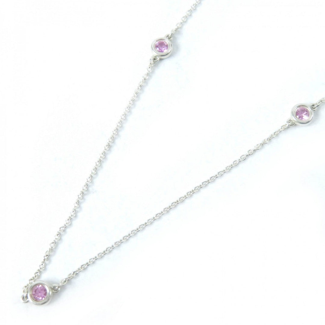TIFFANY&Co. Necklace Main: SV925, Part: Pink sapphire Silver El Saperetti Color by the yard Women Used Authentic