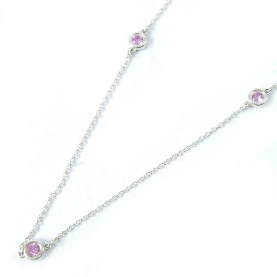 TIFFANY&Co. Necklace Main: SV925, Part: Pink sapphire Silver El Saperetti Color by the yard Women Used Authentic