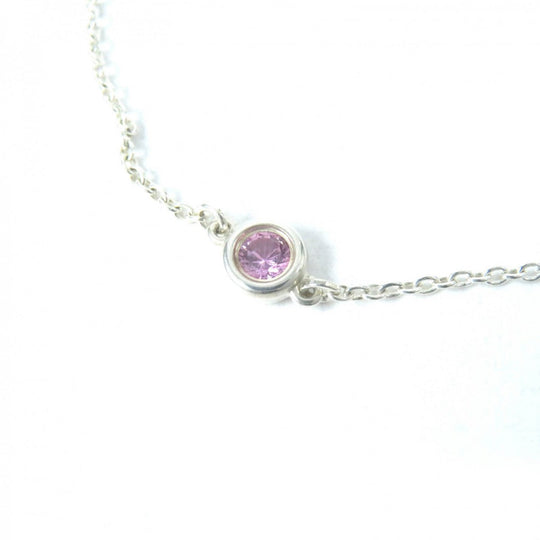 TIFFANY&Co. Necklace Main: SV925, Part: Pink sapphire Silver El Saperetti Color by the yard Women Used Authentic
