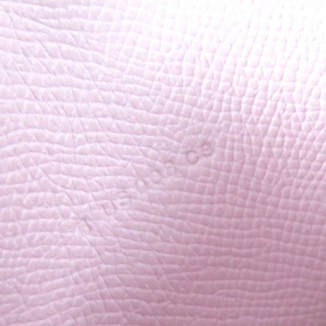 HERMES Bifold Wallet Main�FEpsom mauve pail Bearn Mini Women Used Authentic