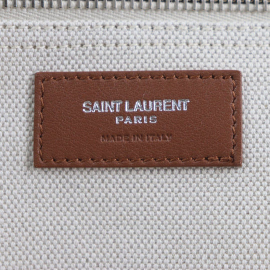 SAINT LAURENT PARIS Tote Bag 685543 Main: Canvas, Main: Leather Beige brown mens Used Authentic