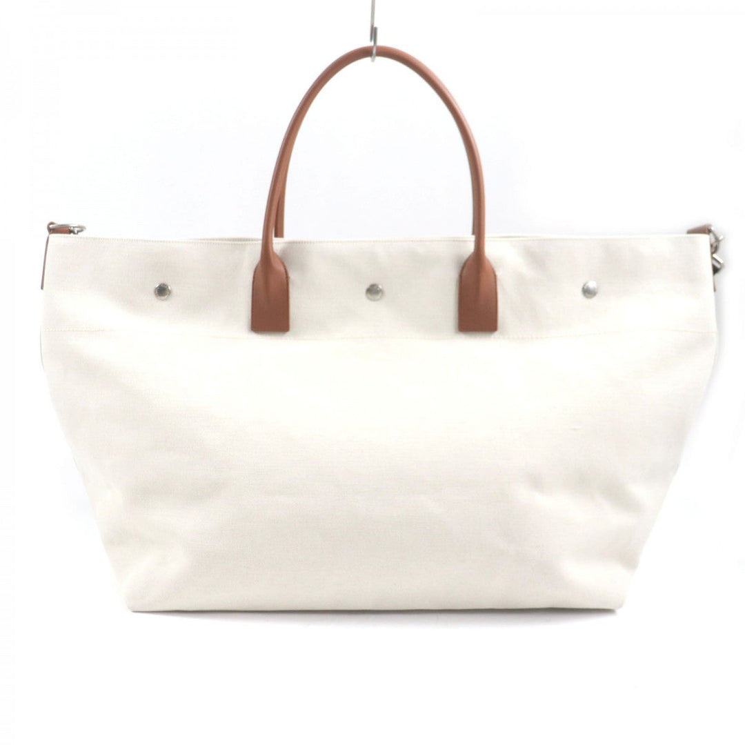 SAINT LAURENT PARIS Tote Bag 685543 Main: Canvas, Main: Leather Beige brown mens Used Authentic