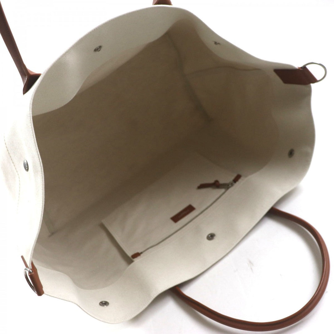 SAINT LAURENT PARIS Tote Bag 685543 Main: Canvas, Main: Leather Beige brown mens Used Authentic