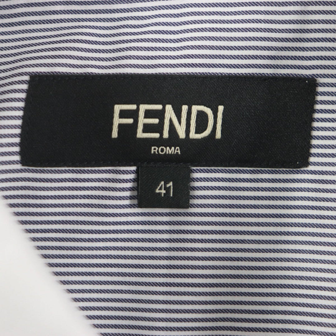 FENDI Long sleeve shirt FS1003 Main: 100% cotton Black White mens 41 Used Authentic