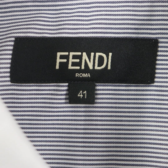 FENDI Long sleeve shirt FS1003 Main: 100% cotton Black White mens 41 Used Authentic