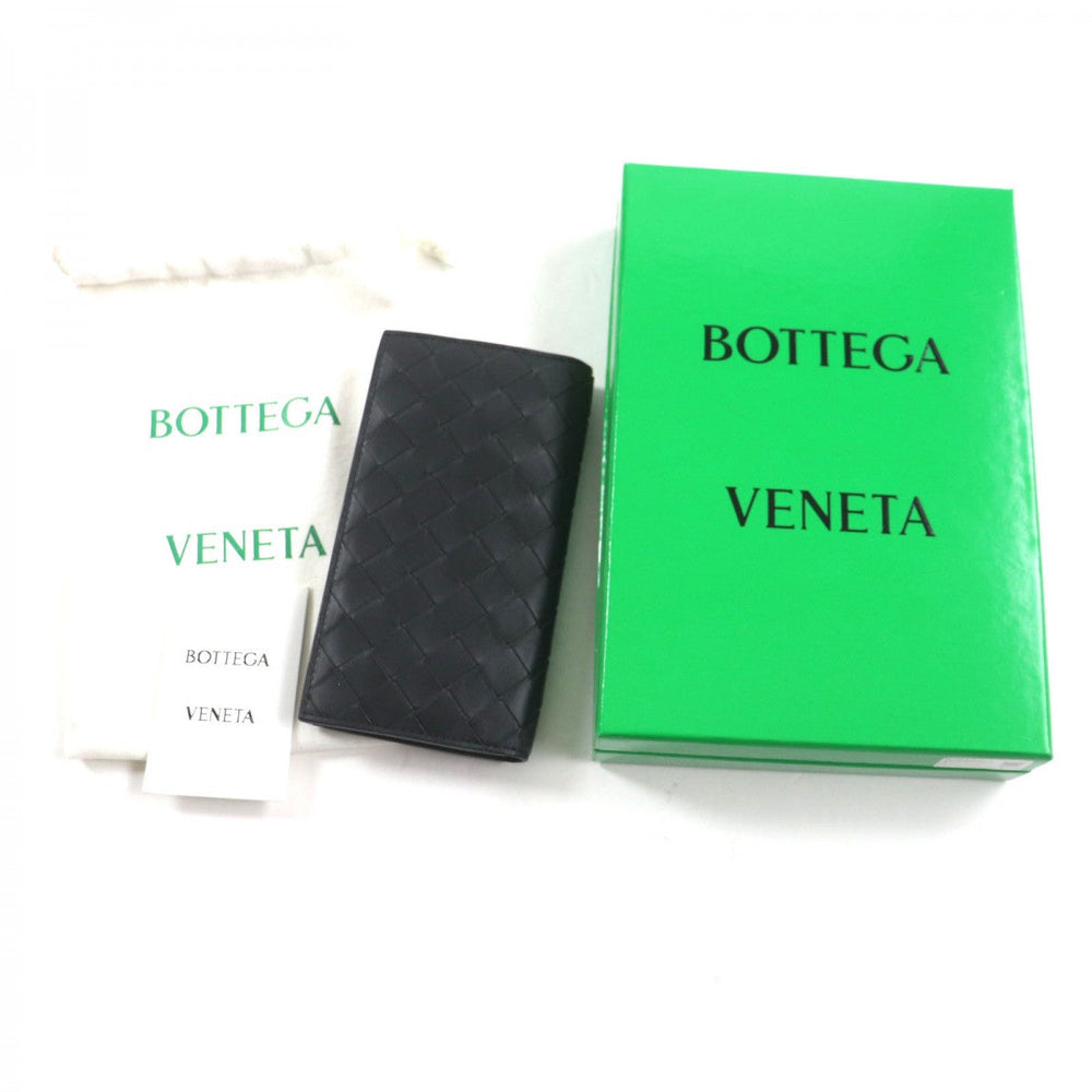 BOTTEGAVENETA Long Wallet Purse 676593-VCPQ4 Main: Leather black mens Used Authentic