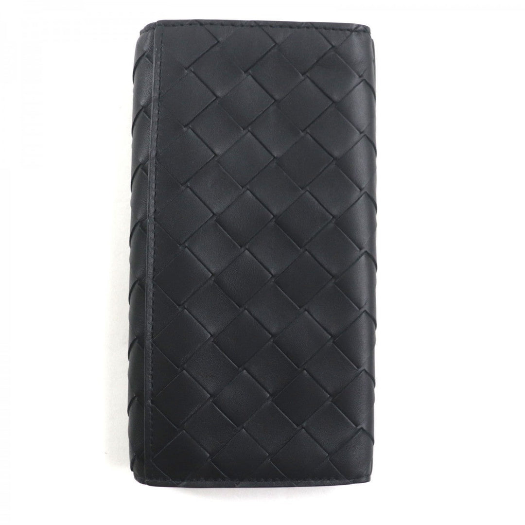BOTTEGAVENETA Long Wallet Purse 676593-VCPQ4 Main: Leather black mens Used Authentic