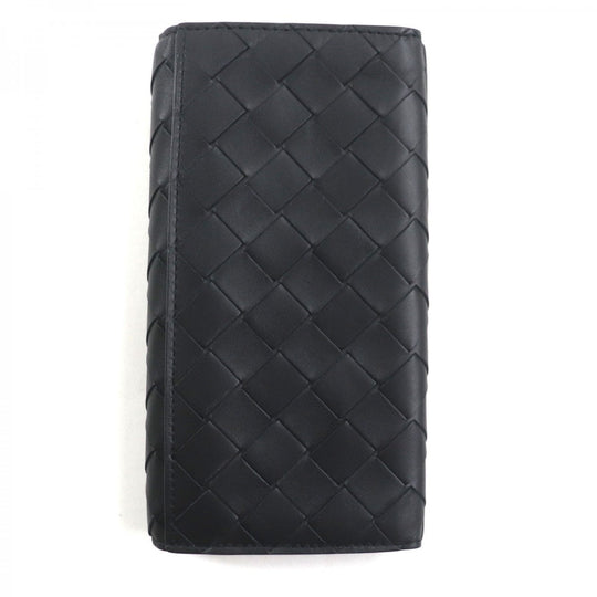 BOTTEGAVENETA Long Wallet Purse 676593-VCPQ4 Main: Leather black mens Used Authentic
