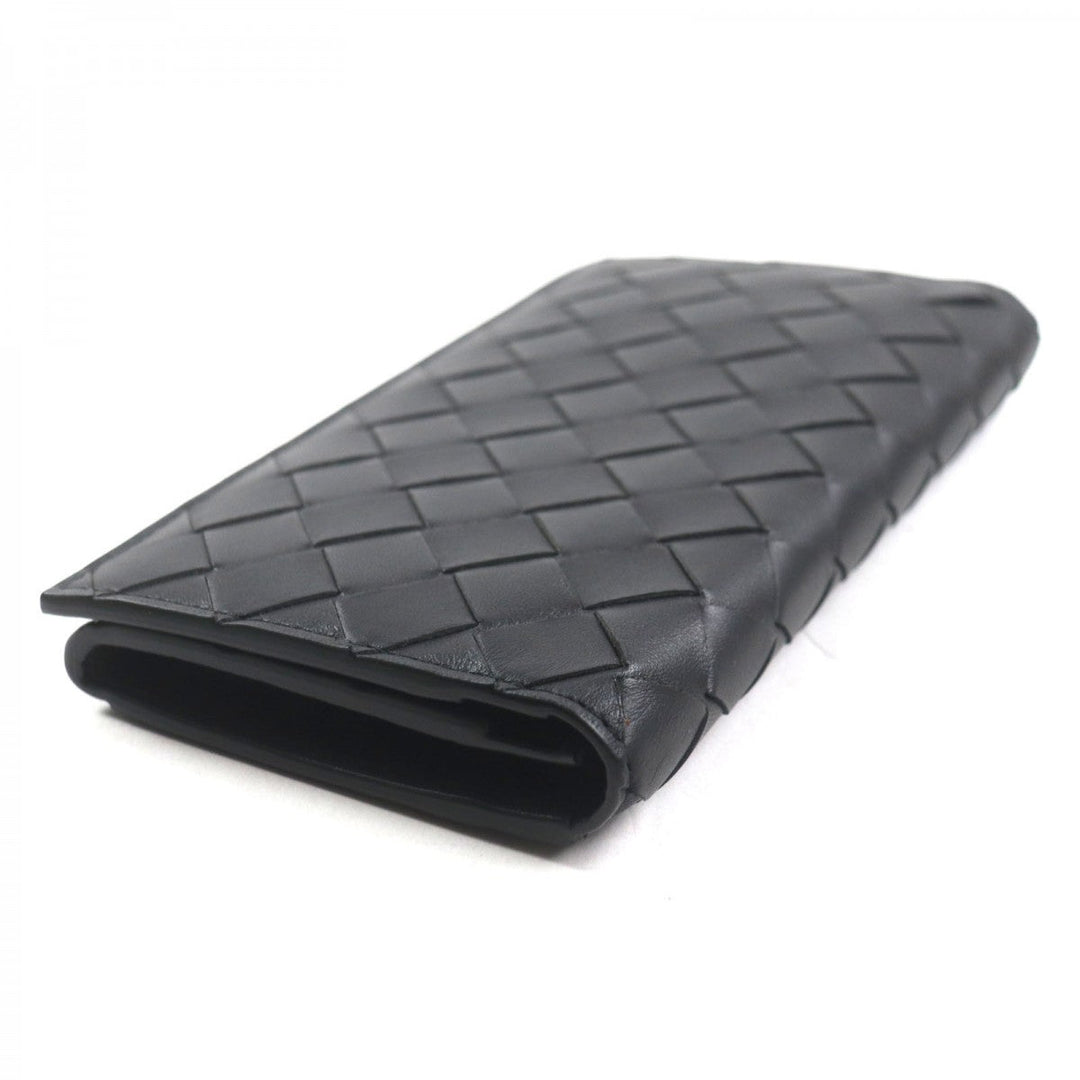 BOTTEGAVENETA Long Wallet Purse 676593-VCPQ4 Main: Leather black mens Used Authentic