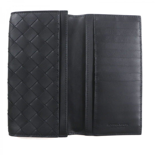 BOTTEGAVENETA Long Wallet Purse 676593-VCPQ4 Main: Leather black mens Used Authentic