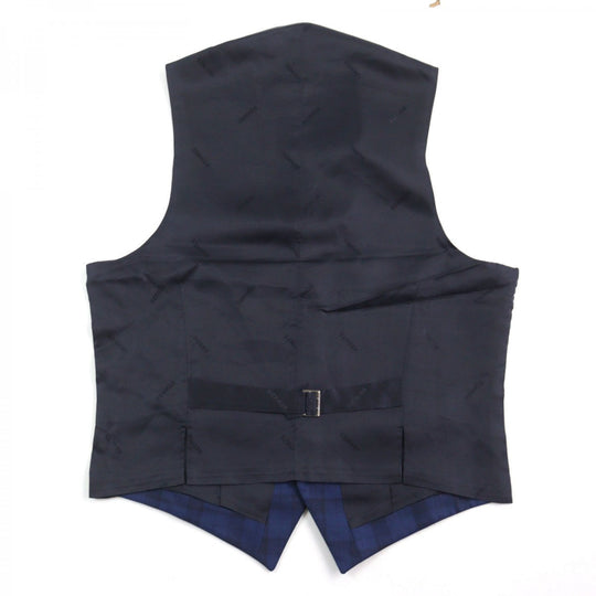 HERMES suit Outer: 100% wool, Lining: 100% cupra Blue type Check Pattern mens 44 Used Authentic
