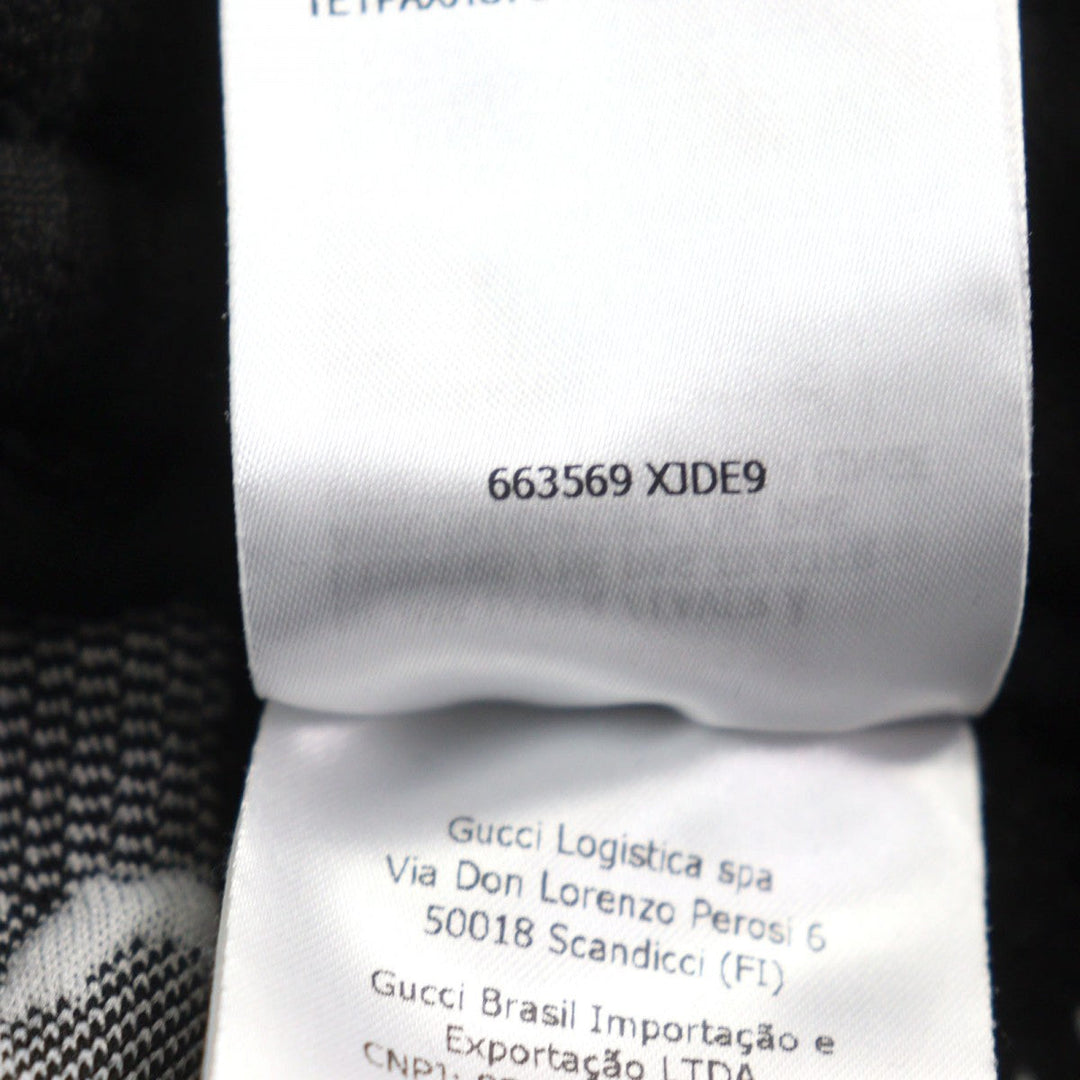 GUCCI Pants 663569 Main: 100% polyester, part: 55% polyester, part: 45% cotton, part: 100% nylon, part: 93% polyester Black type GG jersey jacquard jogging pants mens XS Used Authentic