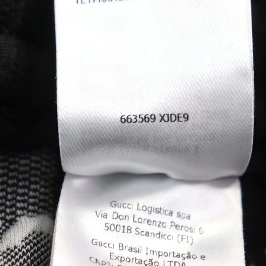 GUCCI Pants 663569 Main: 100% polyester, part: 55% polyester, part: 45% cotton, part: 100% nylon, part: 93% polyester Black type GG jersey jacquard jogging pants mens XS Used Authentic