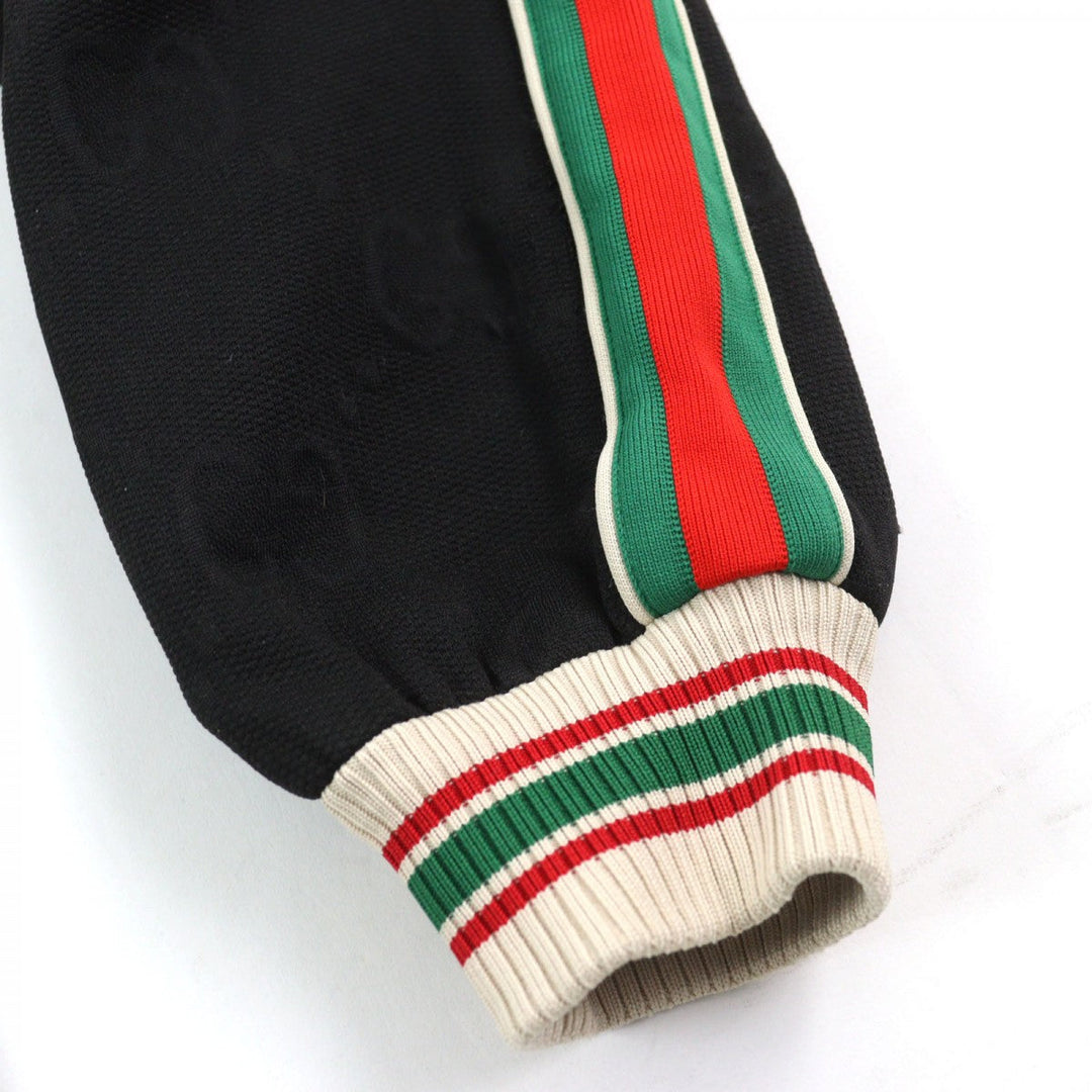 GUCCI Pants 663569 Main: 100% polyester, part: 55% polyester, part: 45% cotton, part: 100% nylon, part: 93% polyester Black type GG jersey jacquard jogging pants mens XS Used Authentic