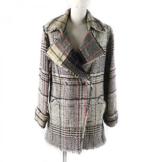 CHANEL Double breasted jacket 05A P26855 Outer: 45% wool, Outer: 25% wool, Outer: 15% mohair, Outer: 10% cotton, Outer: 5% nylon, Lining: 100% silk Multi Women 34 Used Authentic