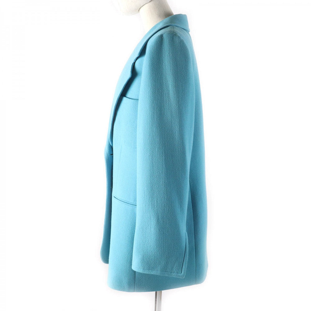 Christian Dior Jacket Outer: 100% wool, Lining: 100% silk blue Women 46 Used Authentic