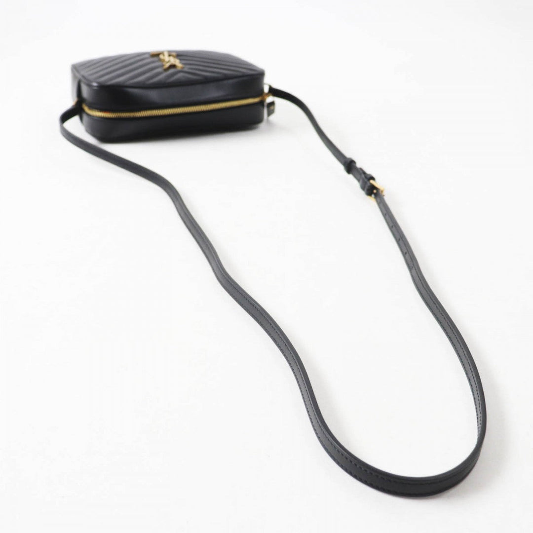 SAINT LAURENT Shoulder Bag 761554 leather black Roux camera bag