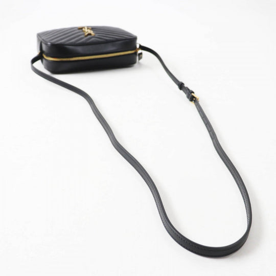 SAINT LAURENT Shoulder Bag 761554 leather black Roux camera bag