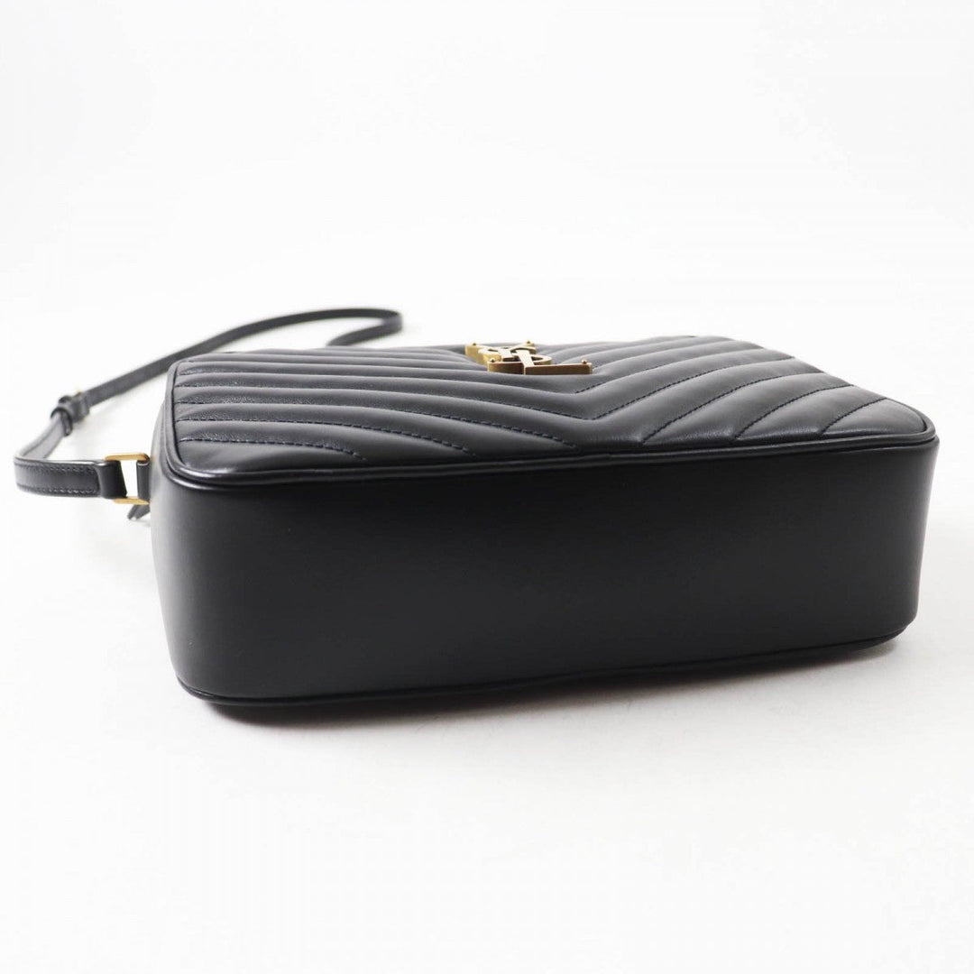 SAINT LAURENT Shoulder Bag 761554 leather black Roux camera bag