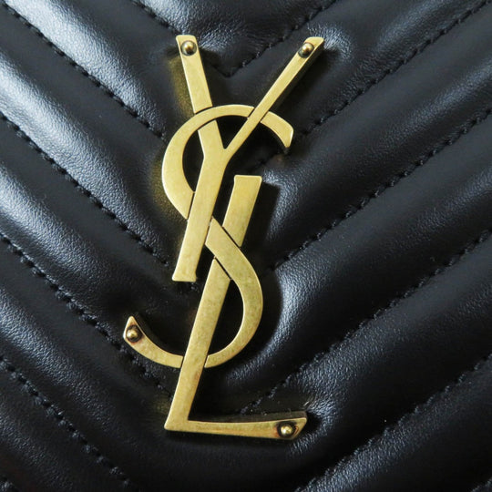 SAINT LAURENT Shoulder Bag 761554 leather black Roux camera bag