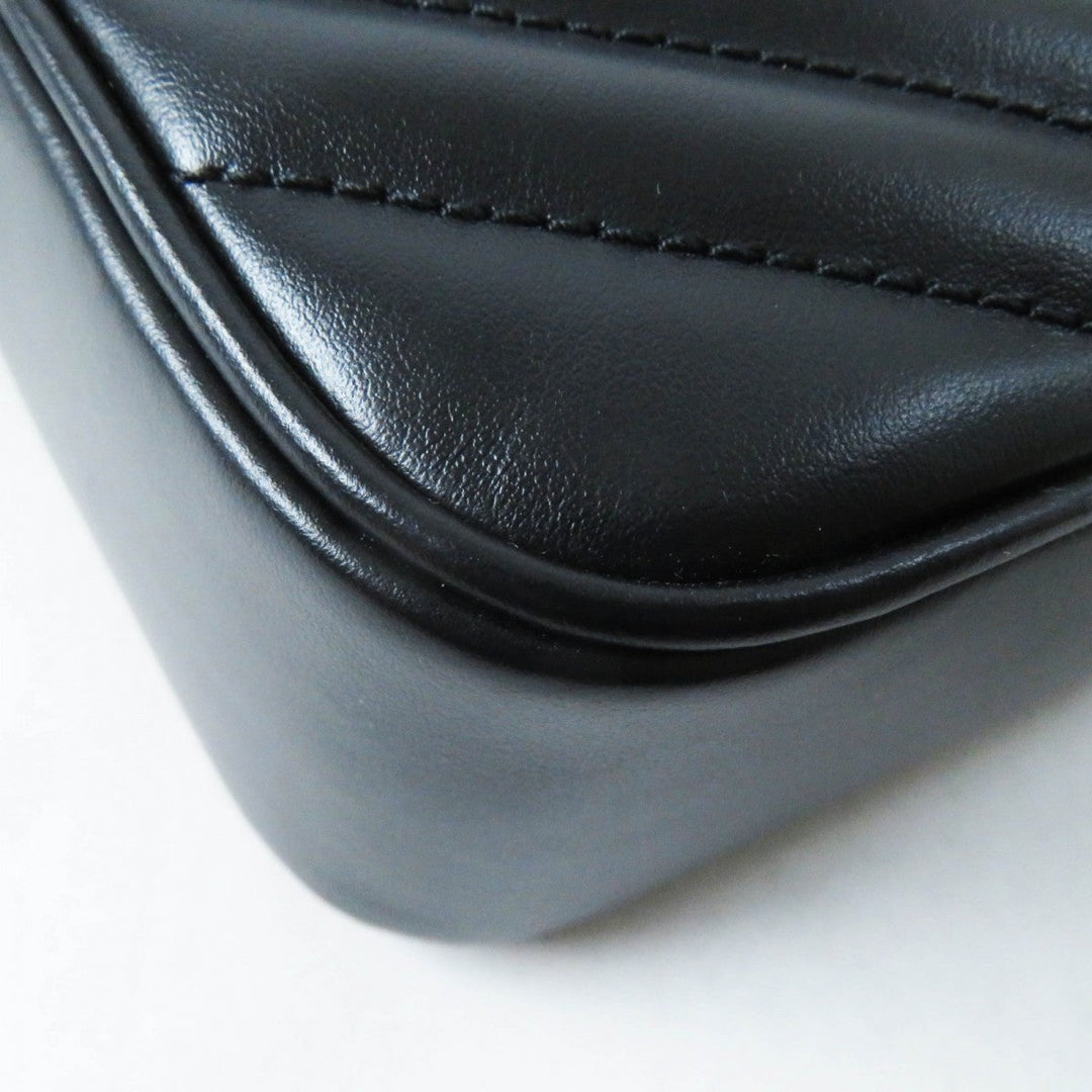 SAINT LAURENT Shoulder Bag 761554 leather black Roux camera bag