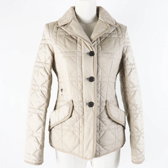 Christian Dior Jacket 157V38A2827 Main: 100% polyester, Filling: 100% polyester light beige Women 38 Used Authentic