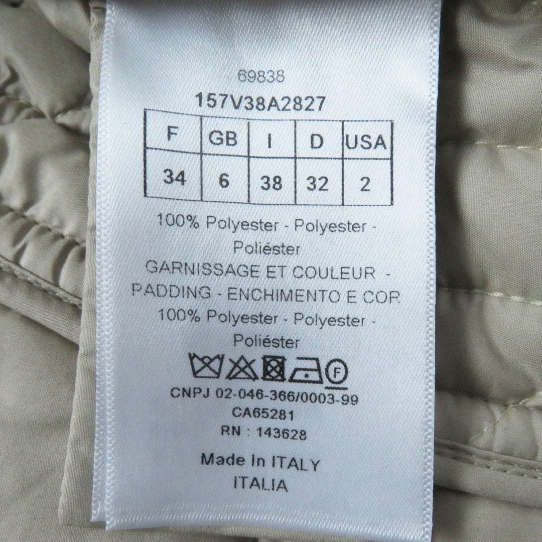 Christian Dior Jacket 157V38A2827 Main: 100% polyester, Filling: 100% polyester light beige Women 38 Used Authentic