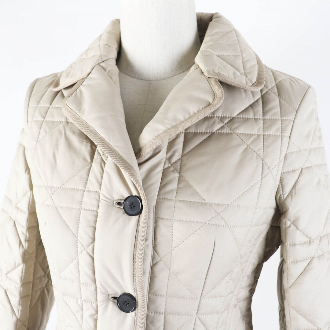 Christian Dior Jacket 157V38A2827 Main: 100% polyester, Filling: 100% polyester light beige Women 38 Used Authentic
