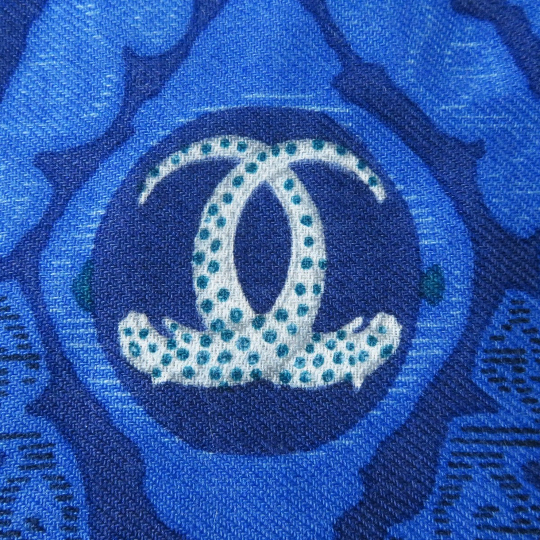 CARTIER scarf wool Blue type