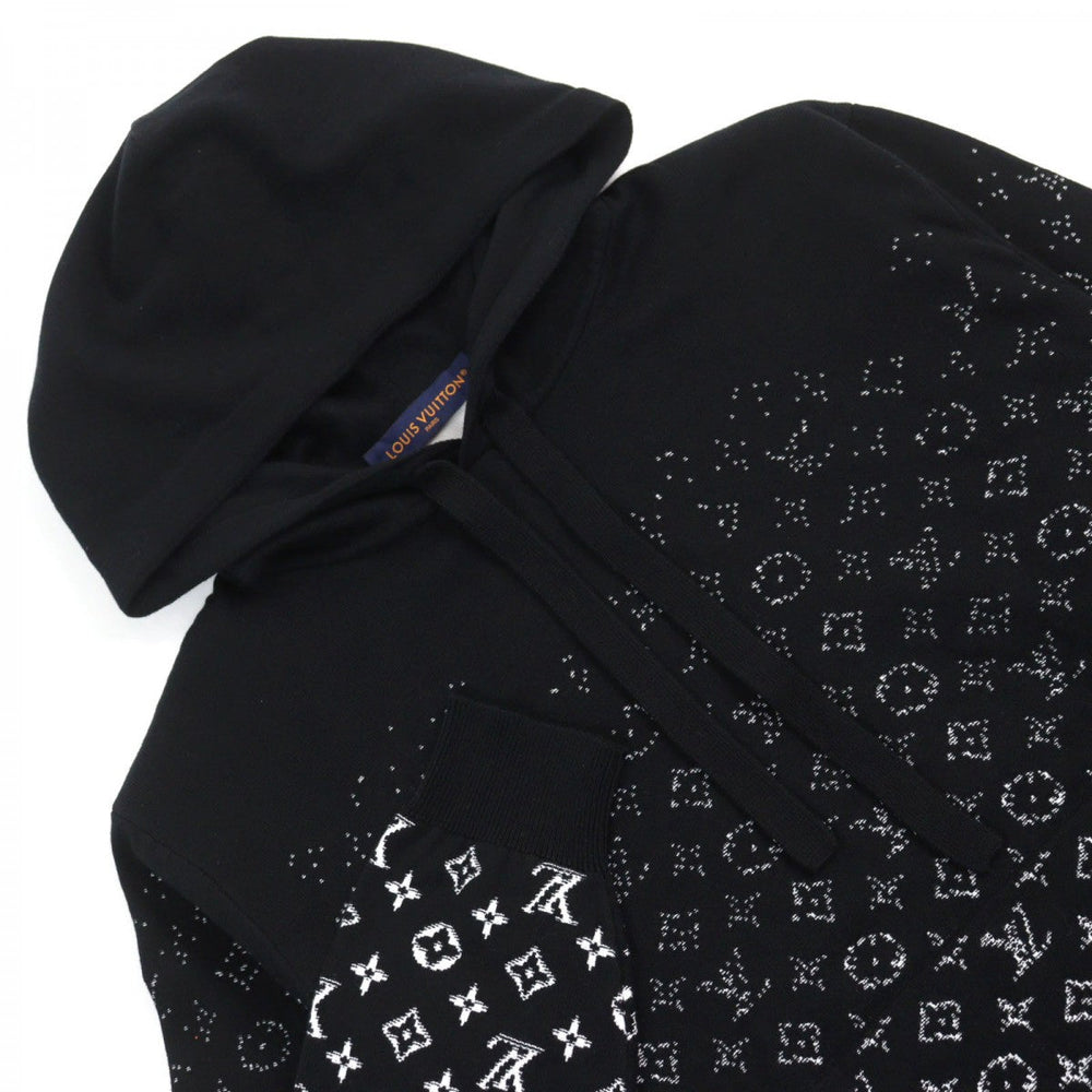LOUIS VUITTON Hoodie 1AA4Y7 HNN45W Main: 100% cotton Black White Monogram Gradient Hoodie mens M Used Authentic
