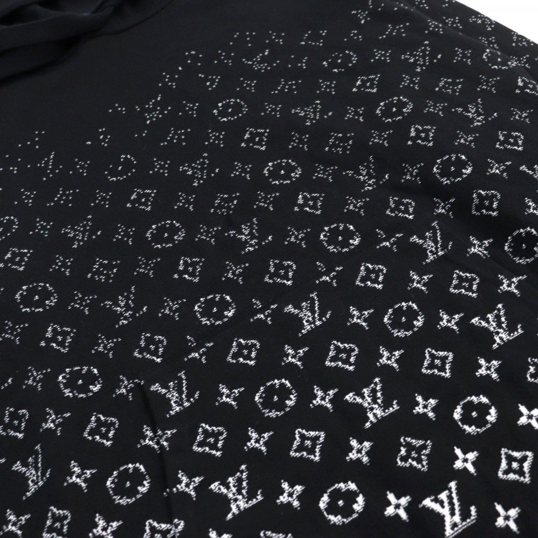 LOUIS VUITTON Hoodie 1AA4Y7 HNN45W Main: 100% cotton Black White Monogram Gradient Hoodie mens M Used Authentic