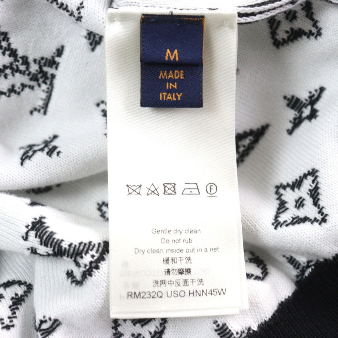 LOUIS VUITTON Hoodie 1AA4Y7 HNN45W Main: 100% cotton Black White Monogram Gradient Hoodie mens M Used Authentic