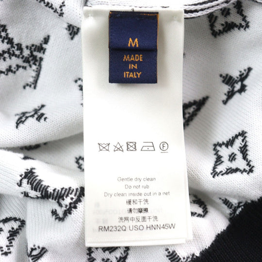 LOUIS VUITTON Hoodie 1AA4Y7 HNN45W Main: 100% cotton Black White Monogram Gradient Hoodie mens M Used Authentic