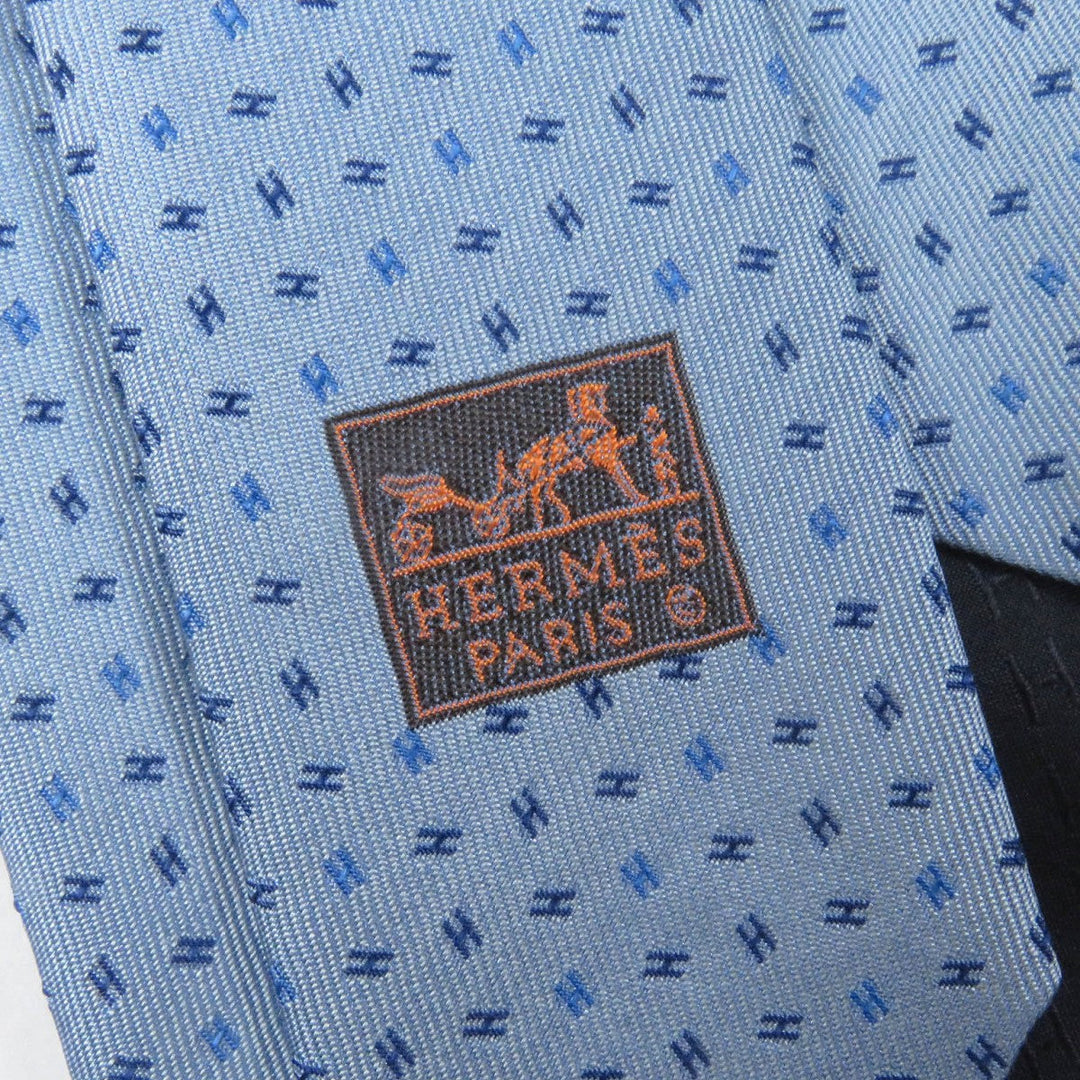 HERMES tie 758756T Main: 100% silk Light blue mens Used Authentic
