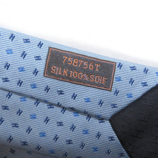 HERMES tie 758756T Main: 100% silk Light blue mens Used Authentic
