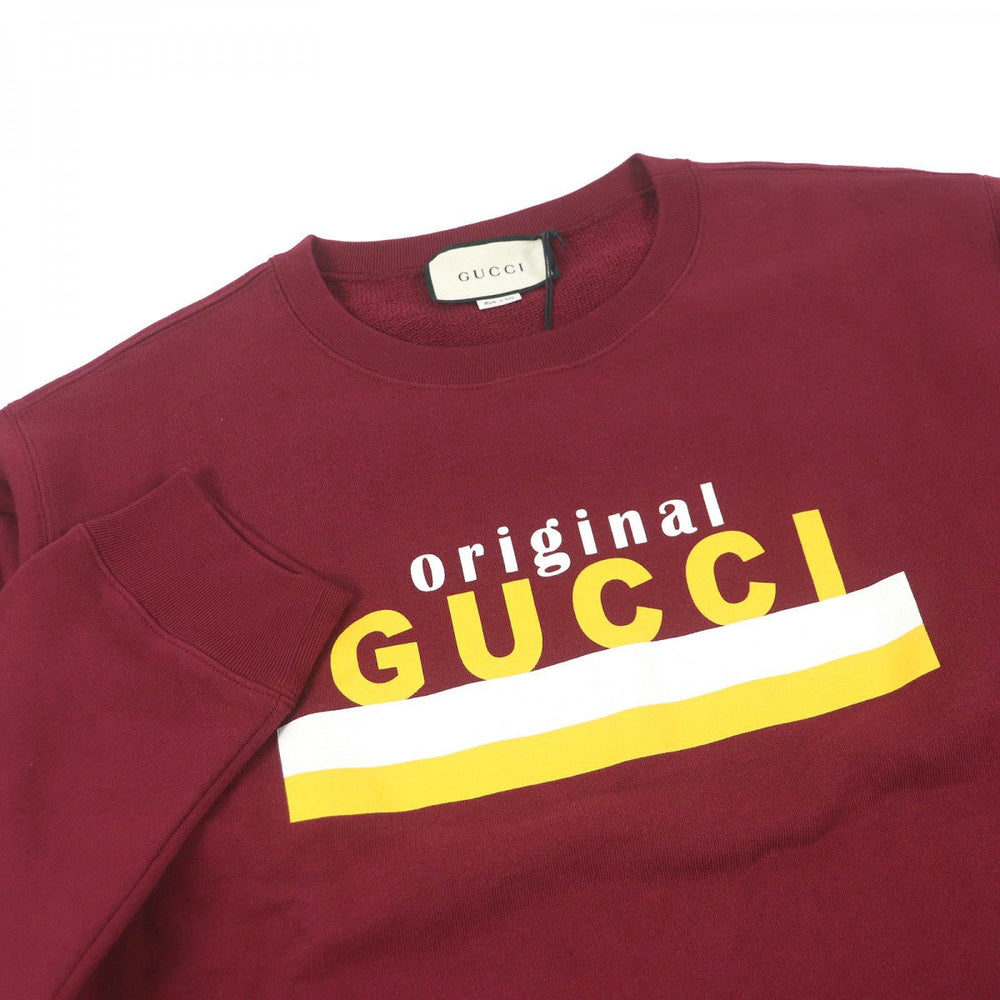 GUCCI sweat 626990 Main: 100% cotton Bordeaux mens L Used Authentic