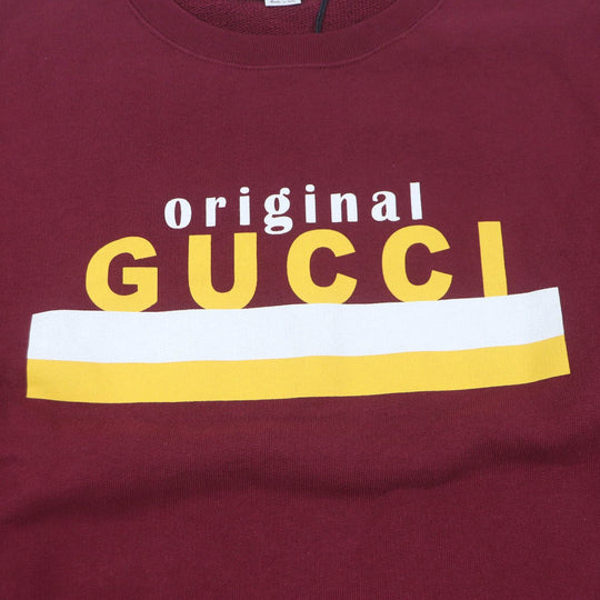 GUCCI sweat 626990 Main: 100% cotton Bordeaux mens L Used Authentic