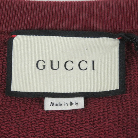 GUCCI sweat 626990 Main: 100% cotton Bordeaux mens L Used Authentic