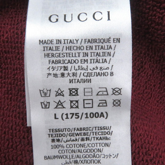 GUCCI sweat 626990 Main: 100% cotton Bordeaux mens L Used Authentic