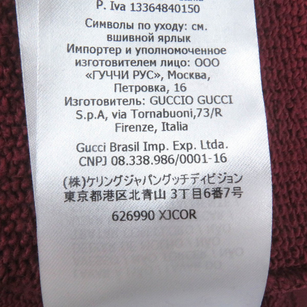 GUCCI sweat 626990 Main: 100% cotton Bordeaux mens L Used Authentic